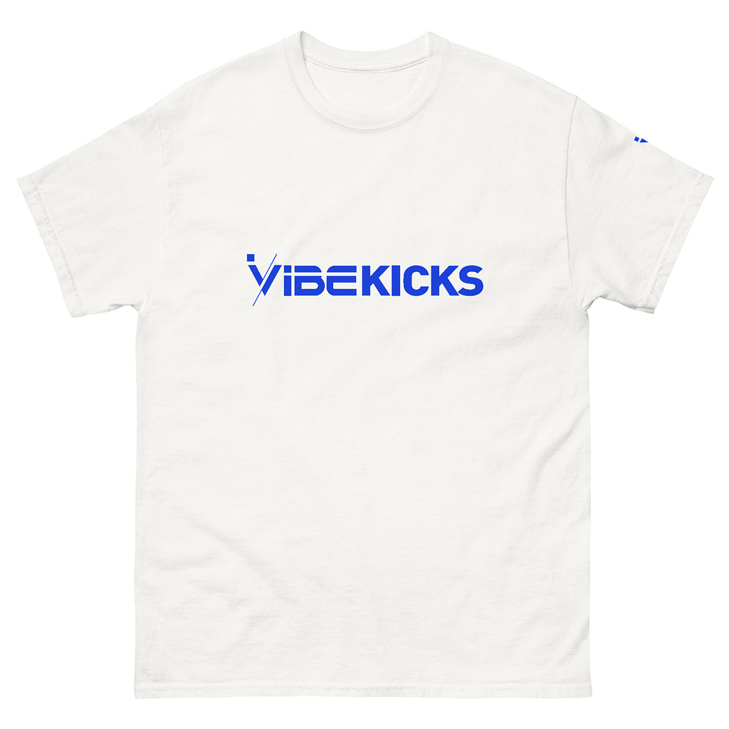 iVibeKicks – Short Sleeve T-Shirt | White/Blue