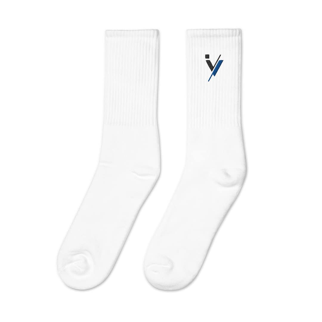 iVibeKicks Embroidered socks - White