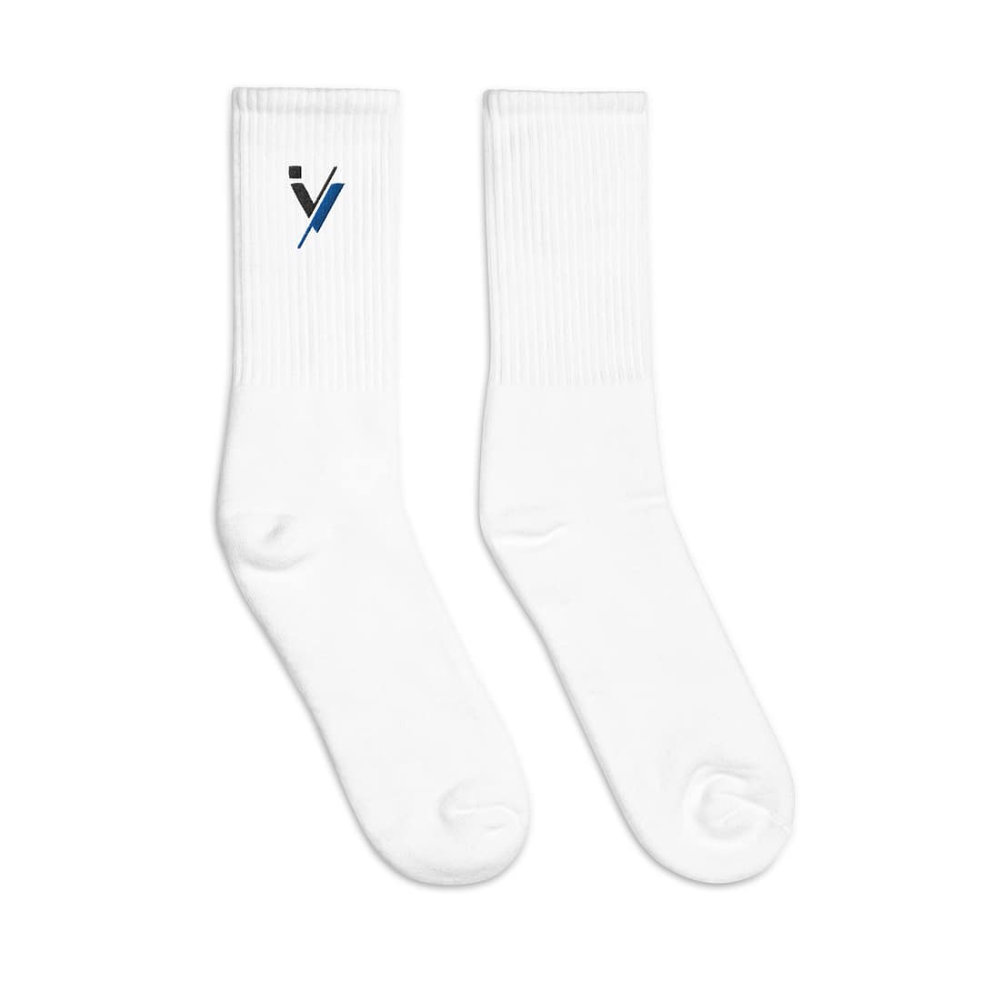 iVibeKicks Embroidered socks - White - Image 3
