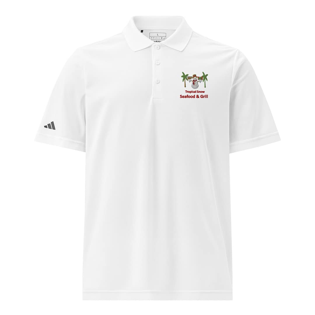 Tropical Snow adidas sport polo - White