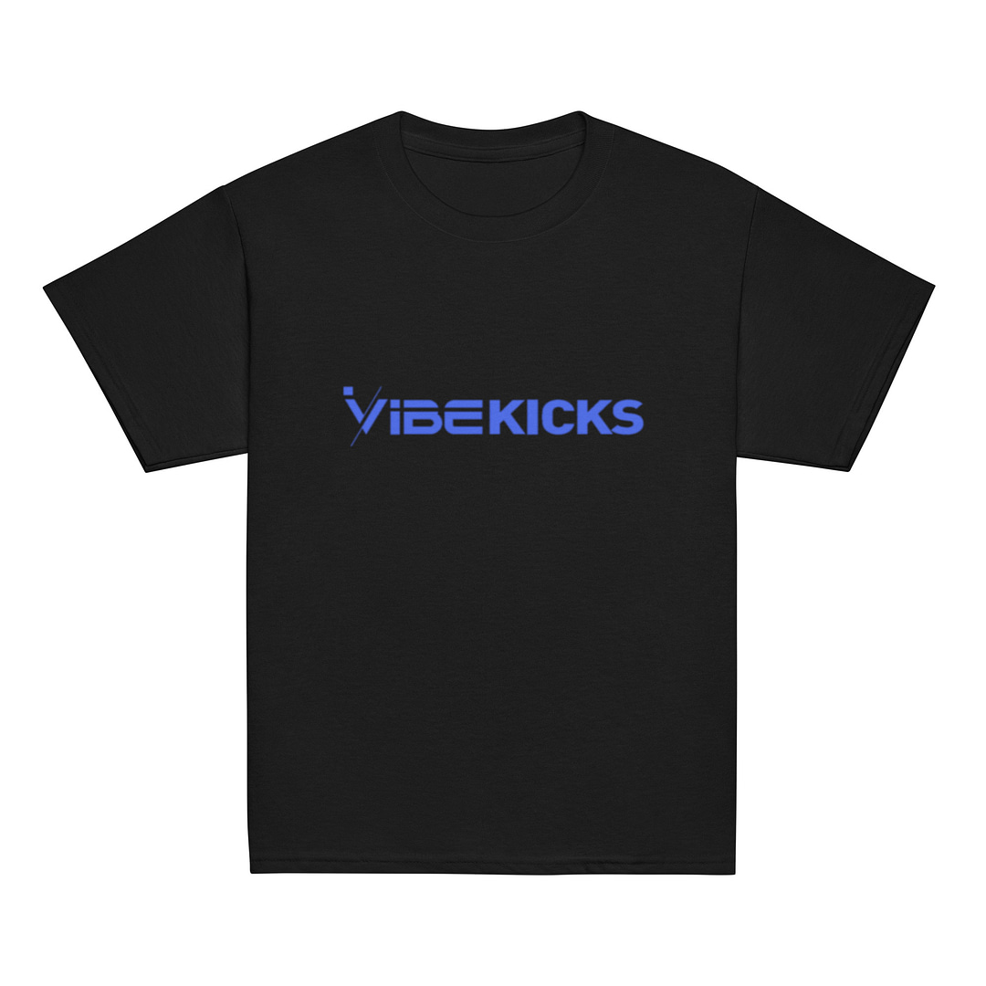iVibeKicks – Youth Short Sleeve T-Shirt | Black/Blue