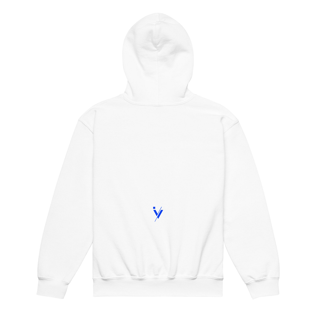 iVibeKicks – Youth Hoodie | Blue/White - Image 2