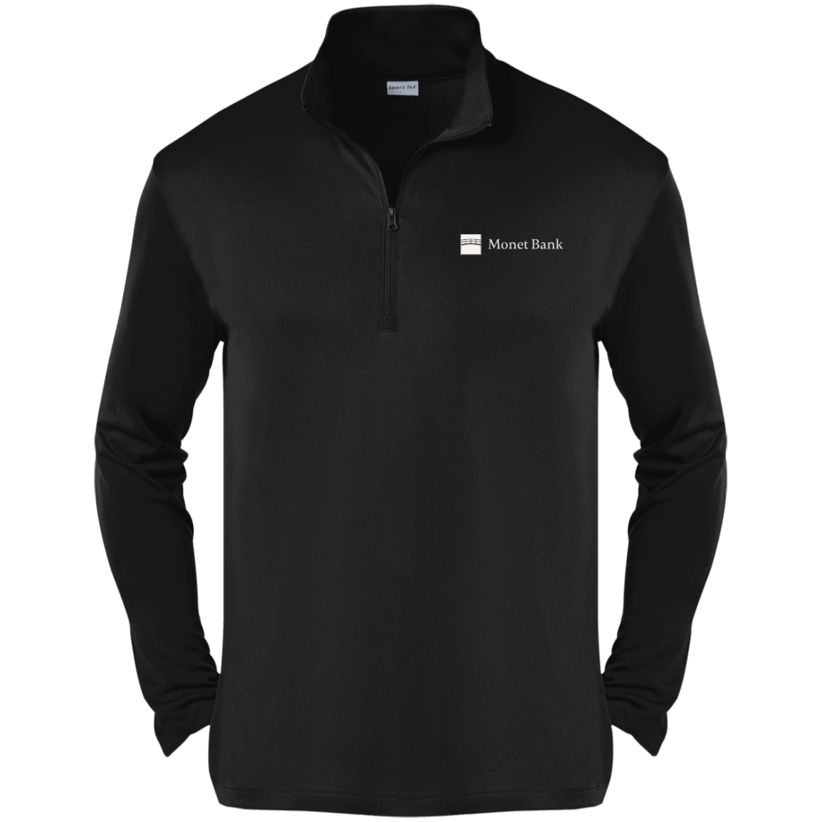 Monet Bank -  Sport-Tek Mens Quarter Zip Pullover - Black