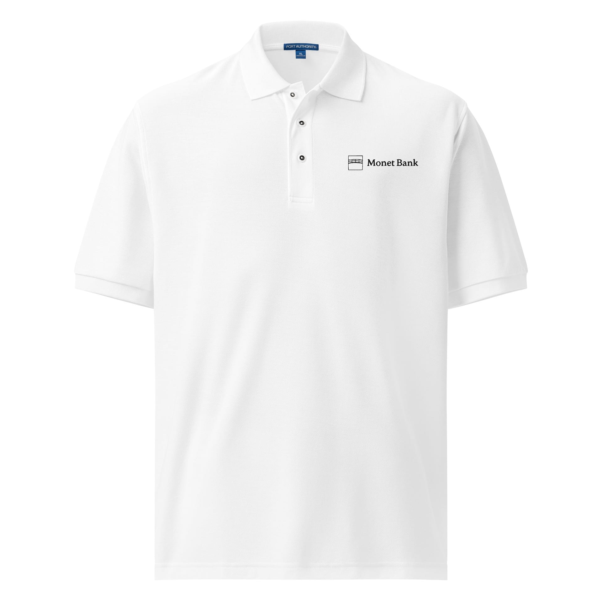 Monet Bank - Men's Premium Polo - White