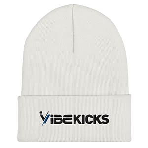 iVibeKicks - Embroidered Beanie | White