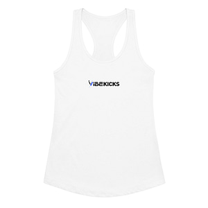 iVibeKicks Women’s fitted racerback tank top - White