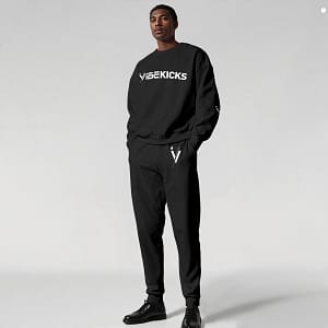 iVibeKicks Sports Sweatshirt Suit – Black
