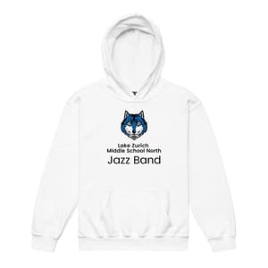 Lake Zurich Jazz Band Youth hoodie - White