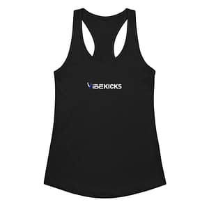 iVibeKicks Women’s fitted racerback tank top - Black