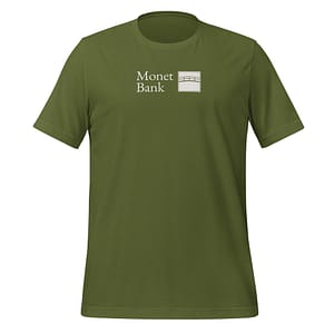 Monet Bank - Front logo Unisex t-shirt - Olive