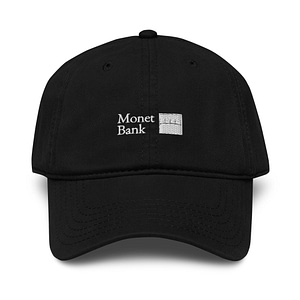 Monet Bank - Garment washed baseball cap - Black