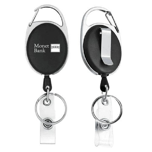 Monet Swag - Solid Black and Steel Reel Keychain