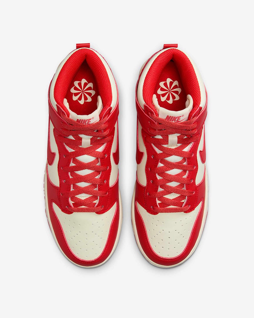 Nike Dunk High Top – Women – Red/Cream - Image 3