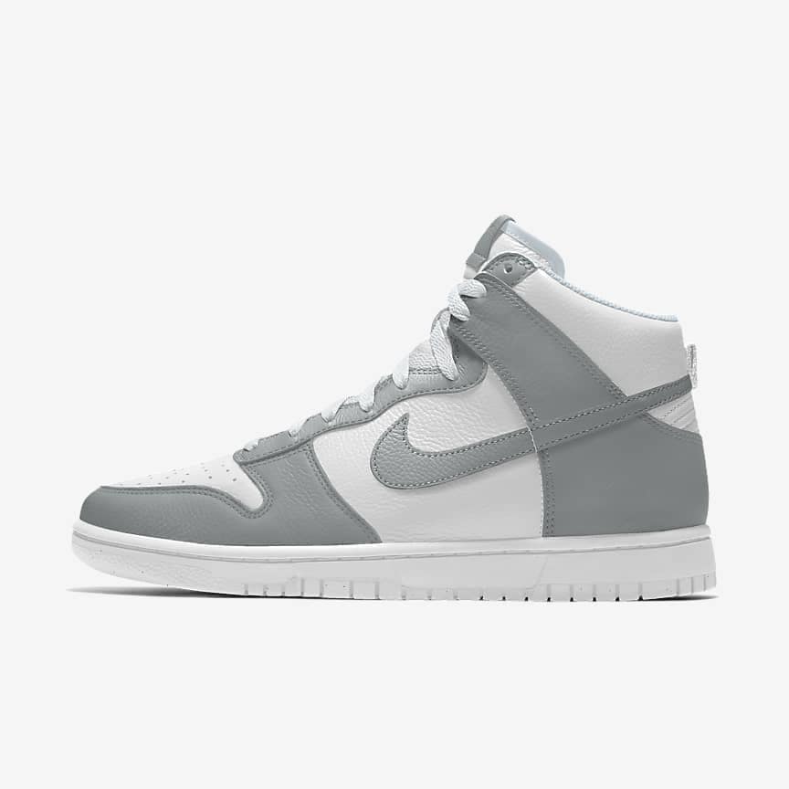 Nike Dunk High Top – Men – Grey/White